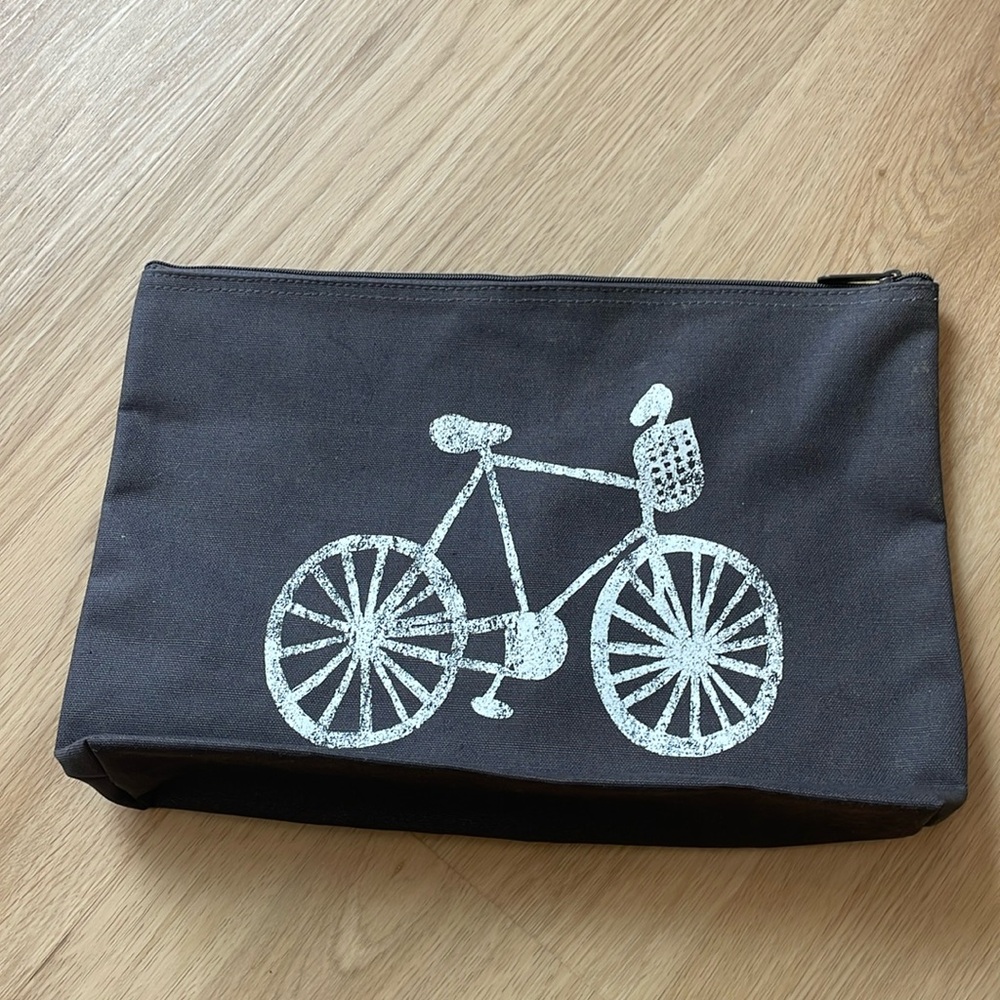 Pencil case : pouch canvas with bike